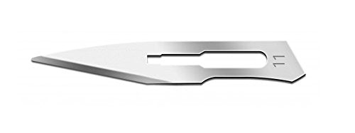 Box of 100 Scalpel Sterile Blades #11 Carbon Steel Individually Foil Wrapped