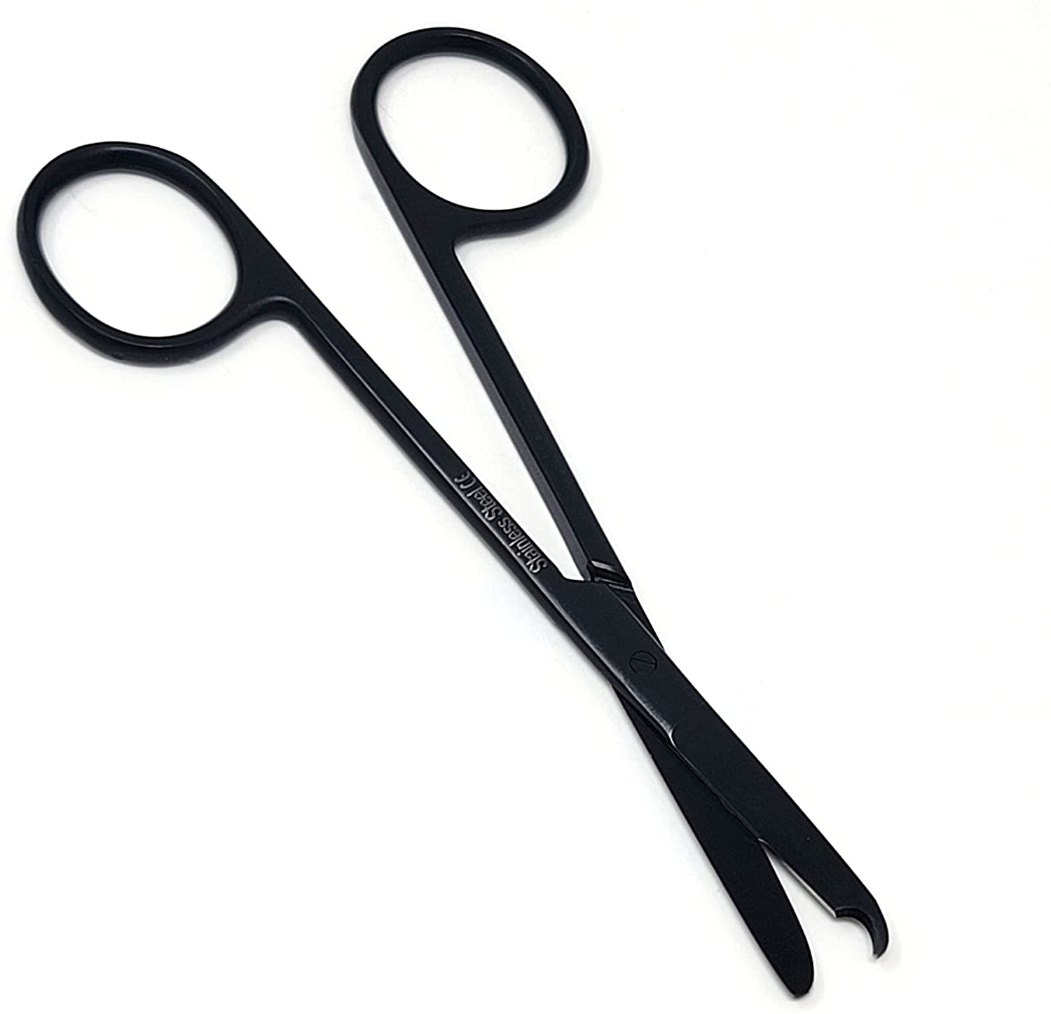 Cynamed Suture Stitch Stainless Steel Hook Tip Scissors, 4.5\", Silver