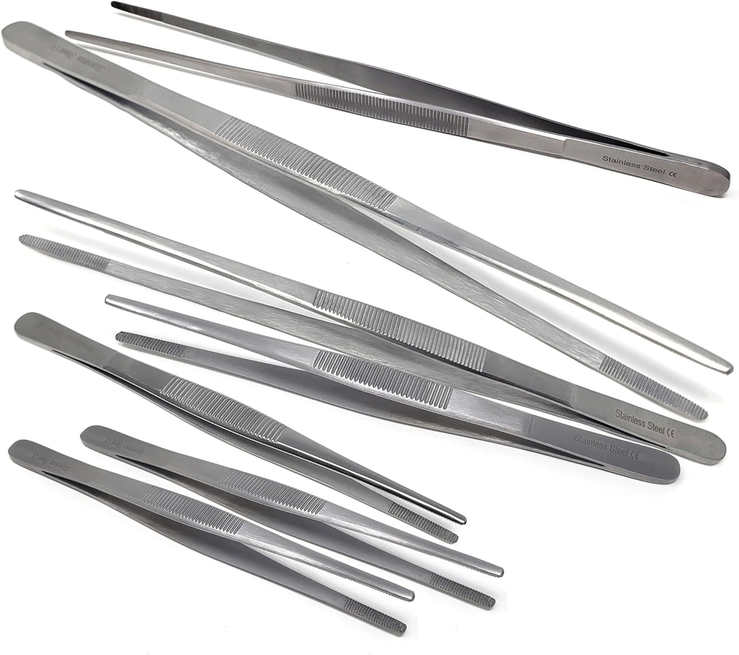 Pack of 7 pcs Different Size Precision Blunt Serrated Tips Stainless Steel