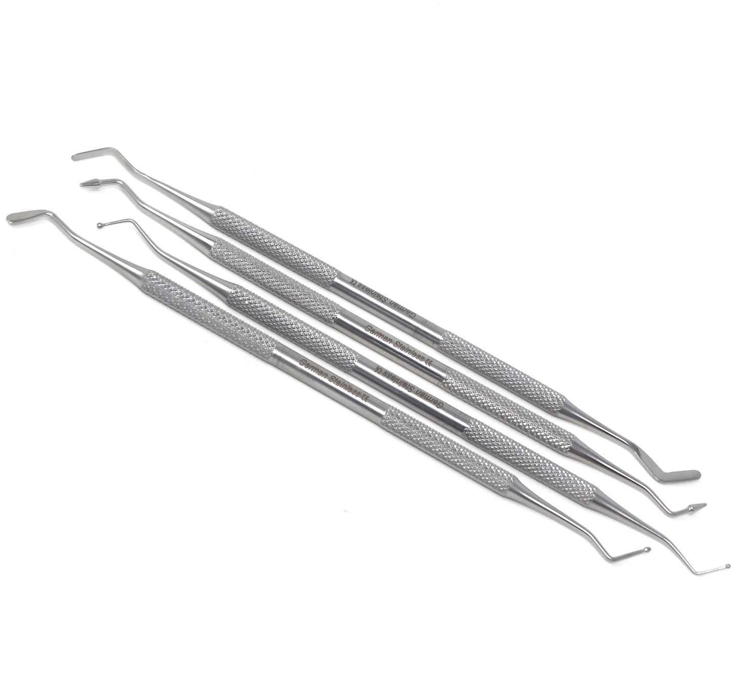 4 Pcs Dental Composite Plastic Filling Restorative Double Ended Stainless Steel Instruments