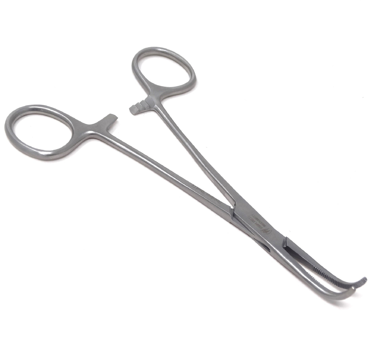 Full Curved 90 Degree Angled Hemostat 6", Stainless Steel