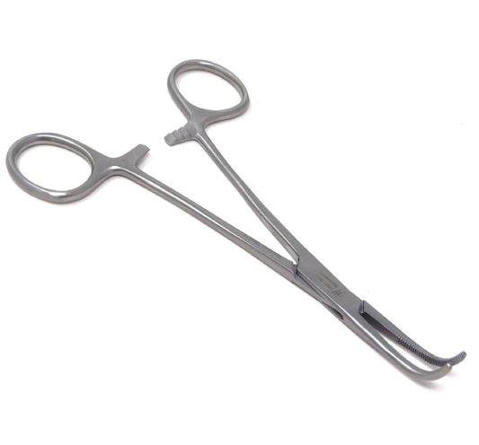 Full Curved 90 Degree Angled Hemostat 6", Stainless Steel