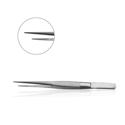 Premium Grade Splinter Forceps 4.5", Straight, Serrated Tips