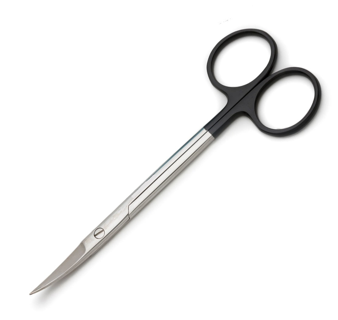 Supercut IRIS Dissecting Scissors 4.5" Curved, One Serrated Blade, Stainless Steel