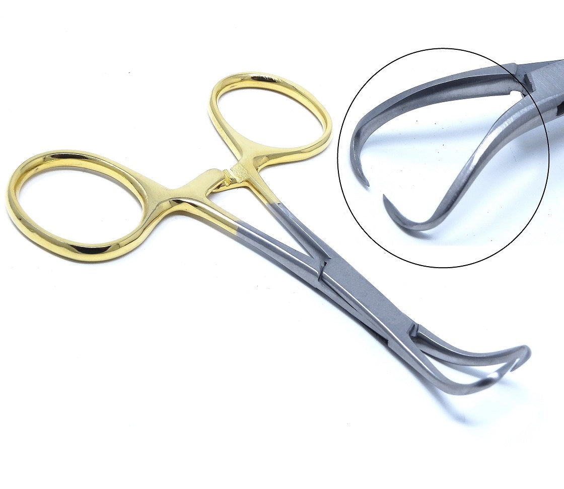 Gold Handle Premium Backhaus Towel Clamp 3.5"