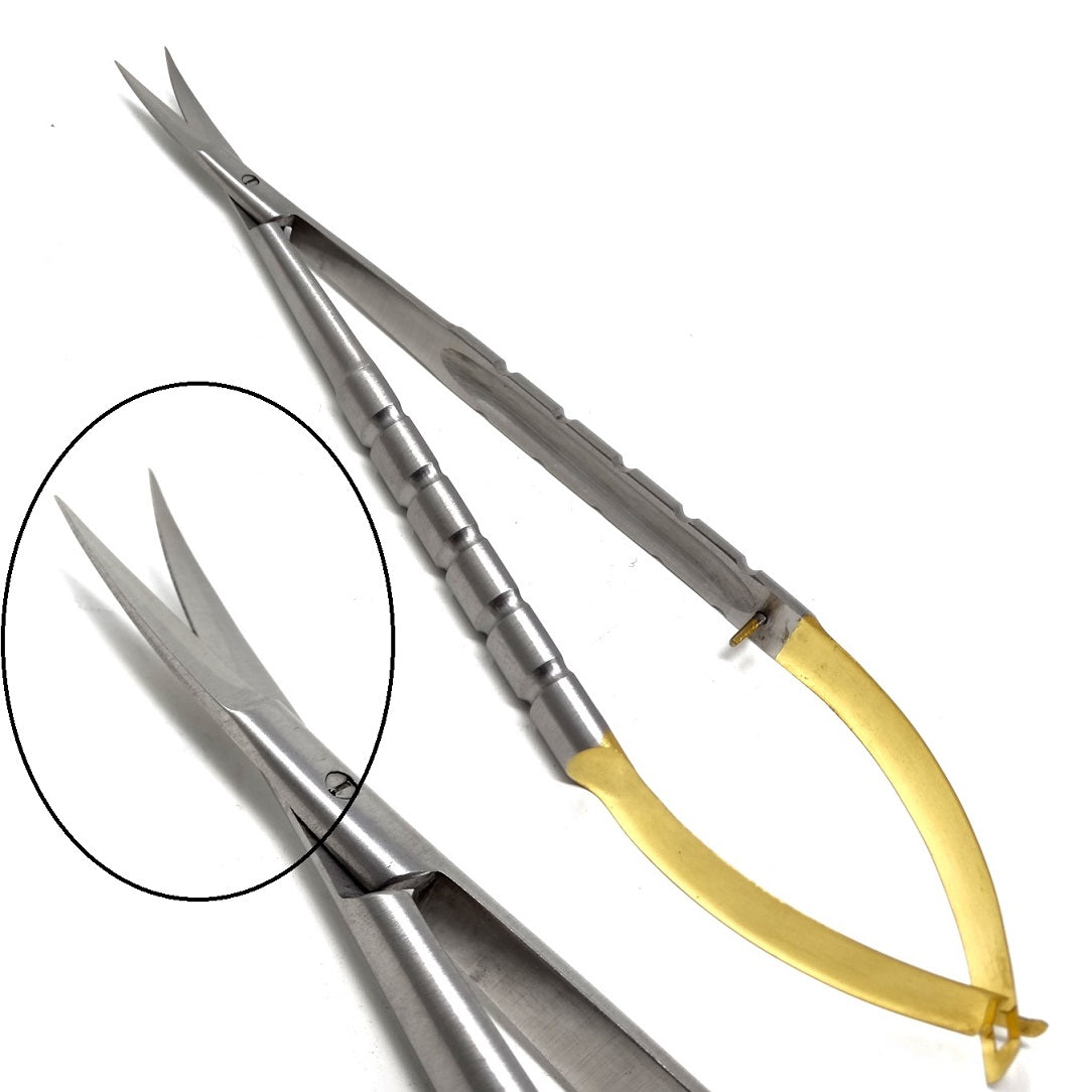 TC Castroviejo Micro Scissors 5.5" Curved, Round Handle
