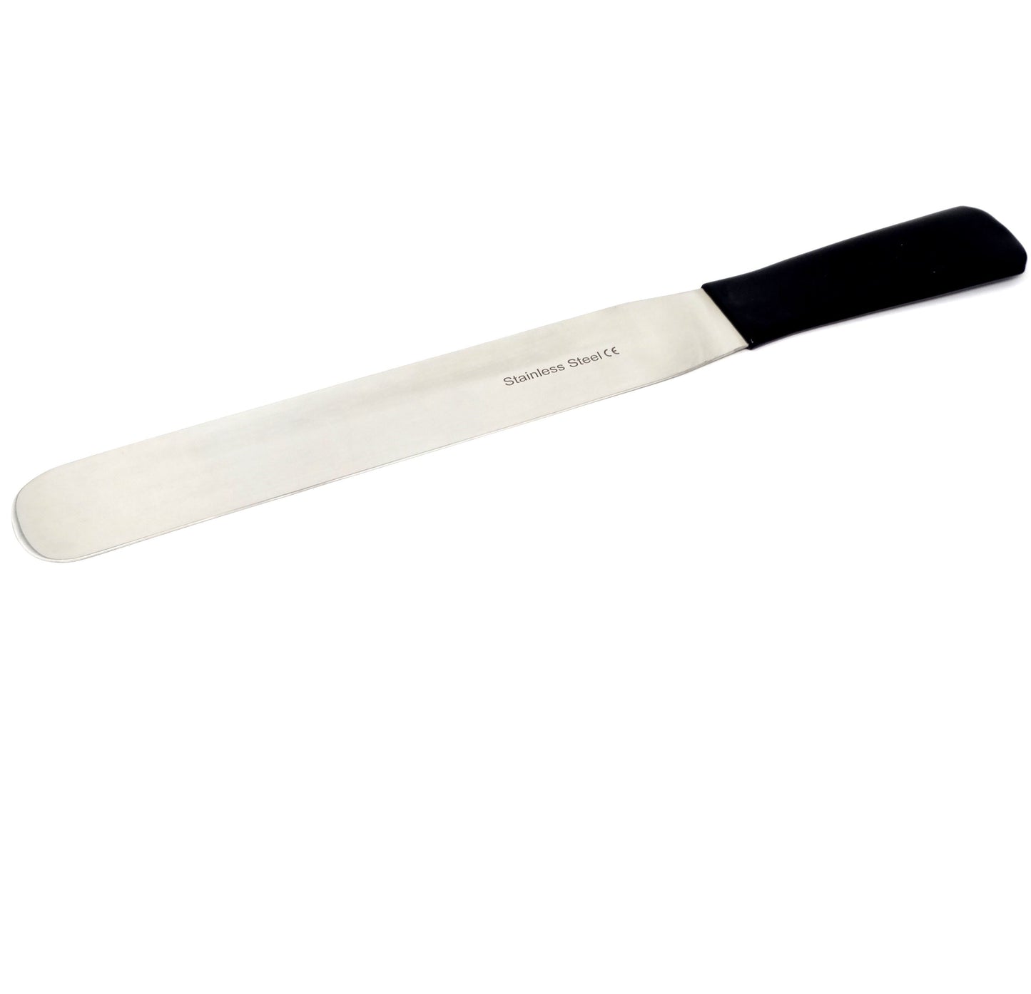 Stainless Steel Lab Spatula 10" Polished Blade, Vinyl Comfort Grip