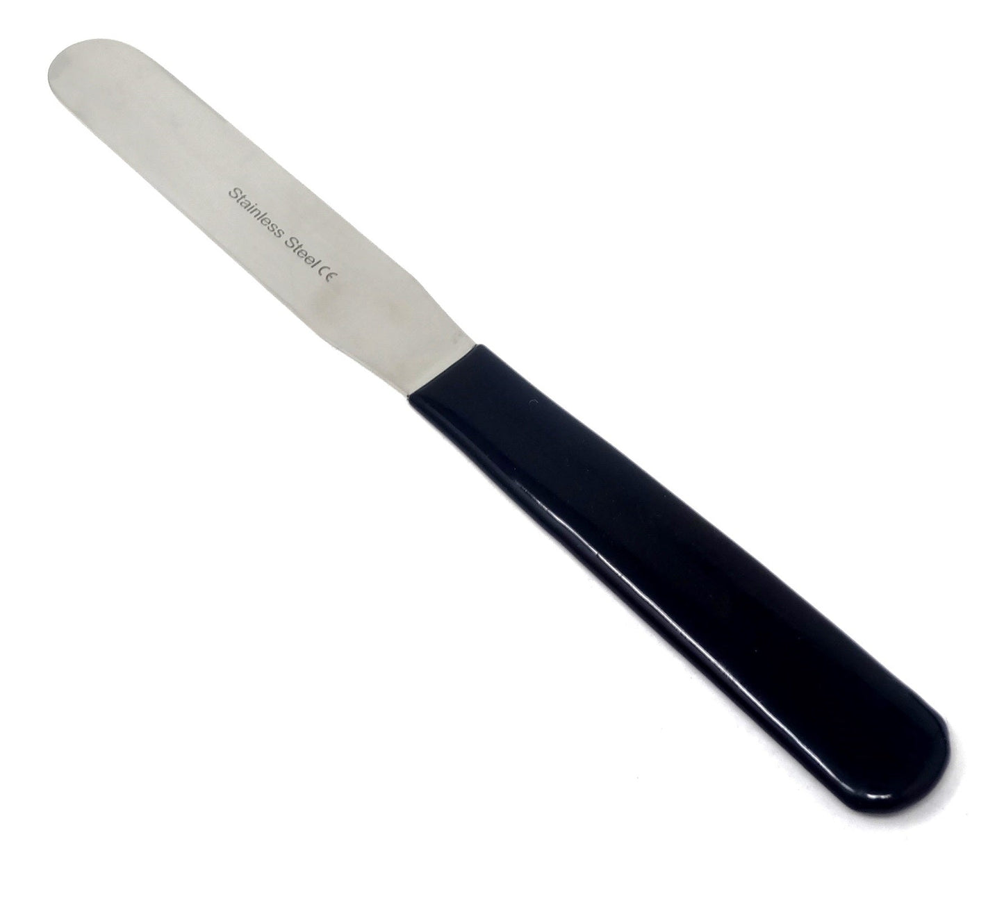Stainless Steel Lab Spatula 4" Polished Blade, Vinyl Comfort Grip