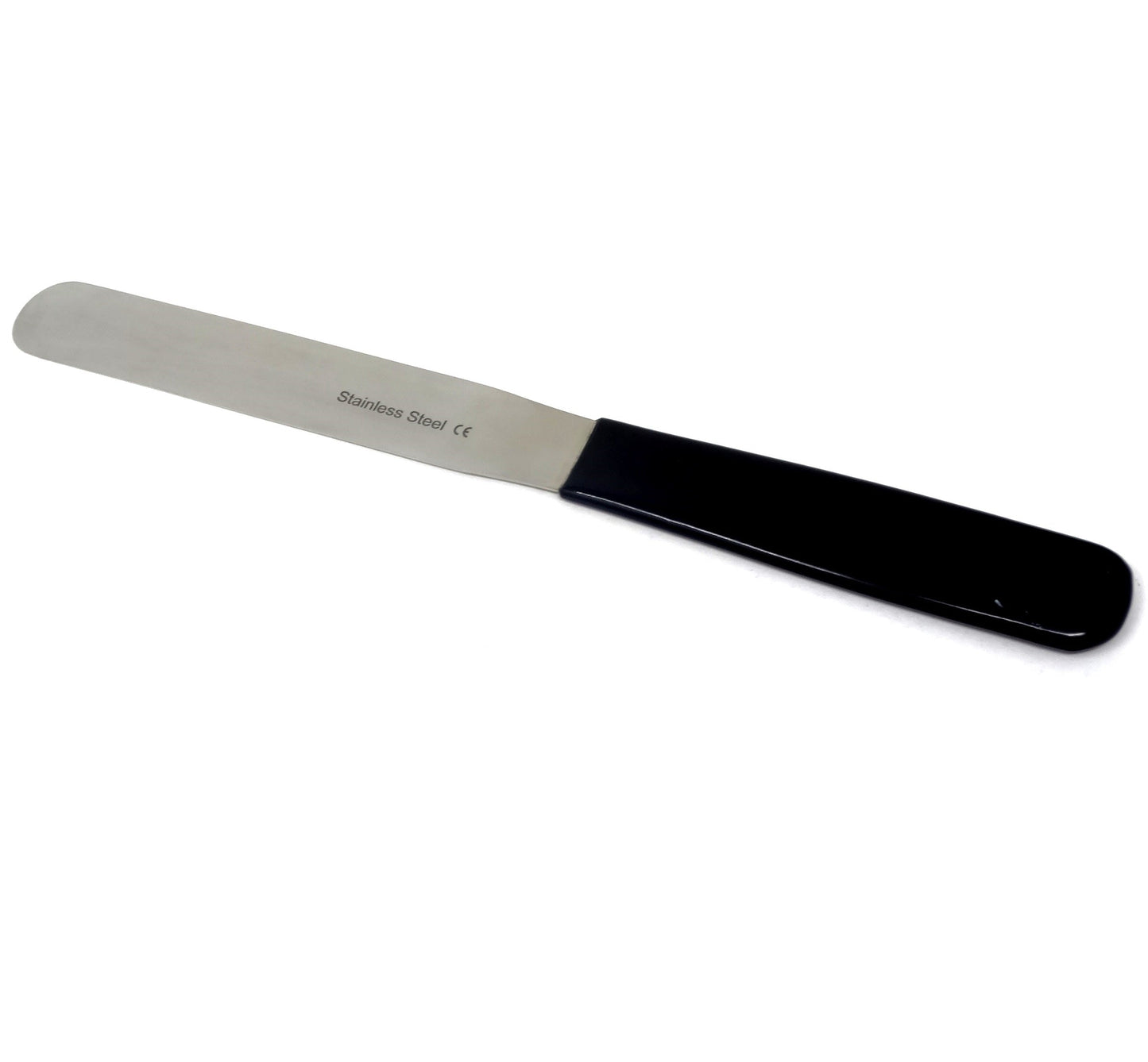 Stainless Steel Lab Spatula 5" Polished Blade, Vinyl Comfort Grip