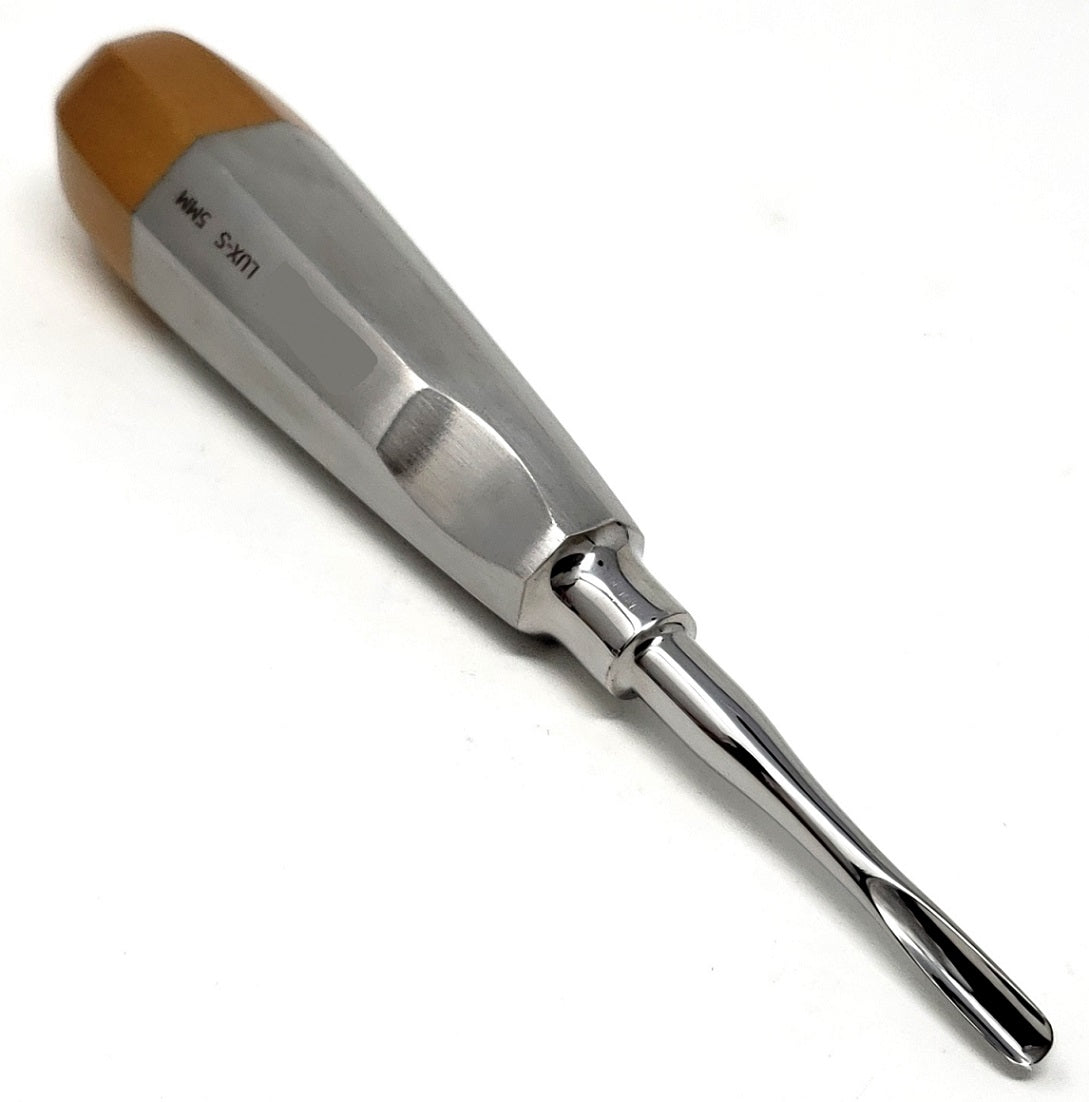 Dental Luxating Elevator Straight 5mm, Gold Handle, Stainless Steel