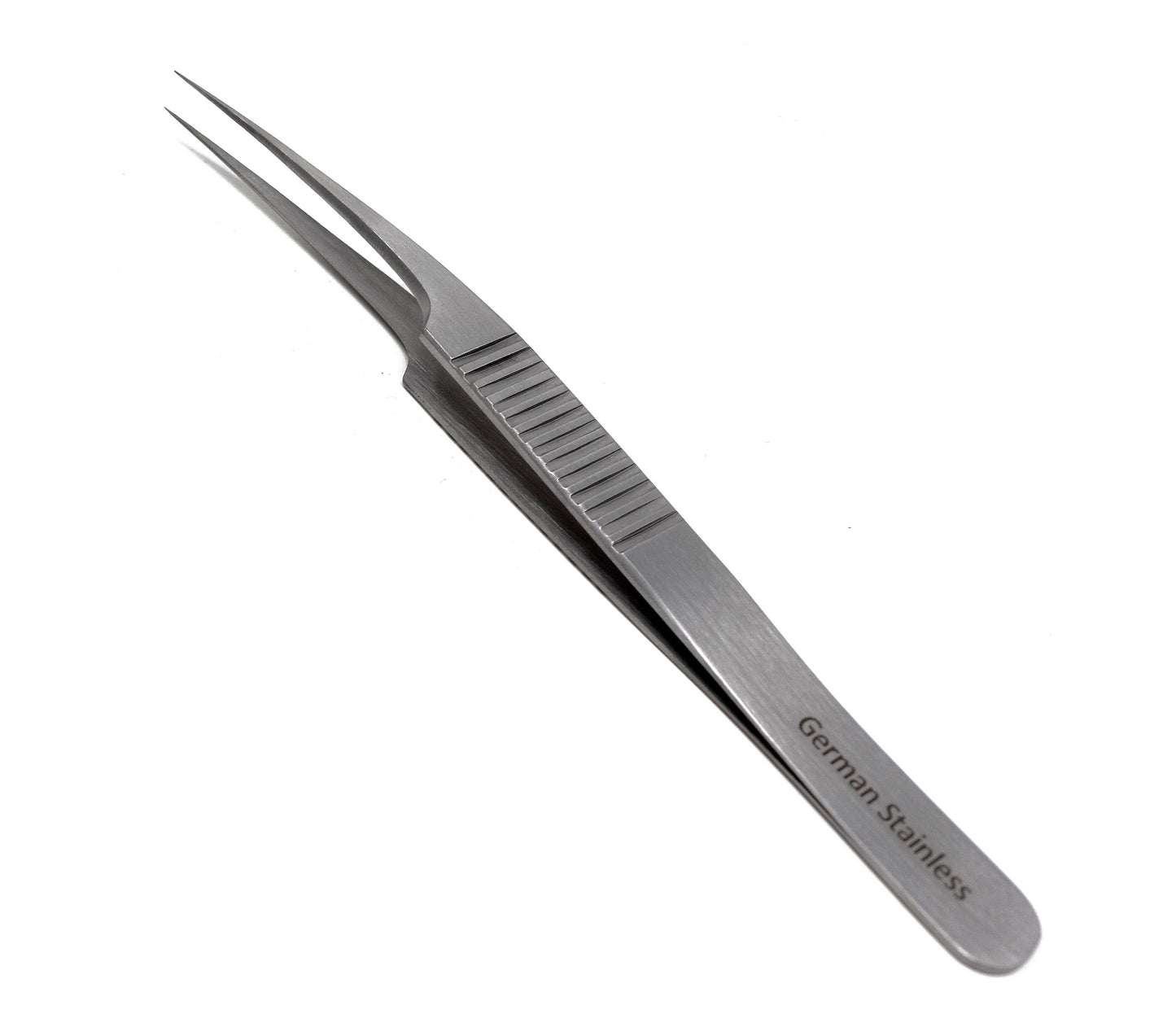 Stainless Steel Micro Surgical Forceps Tweezers Pro Straight, Ridged Handle