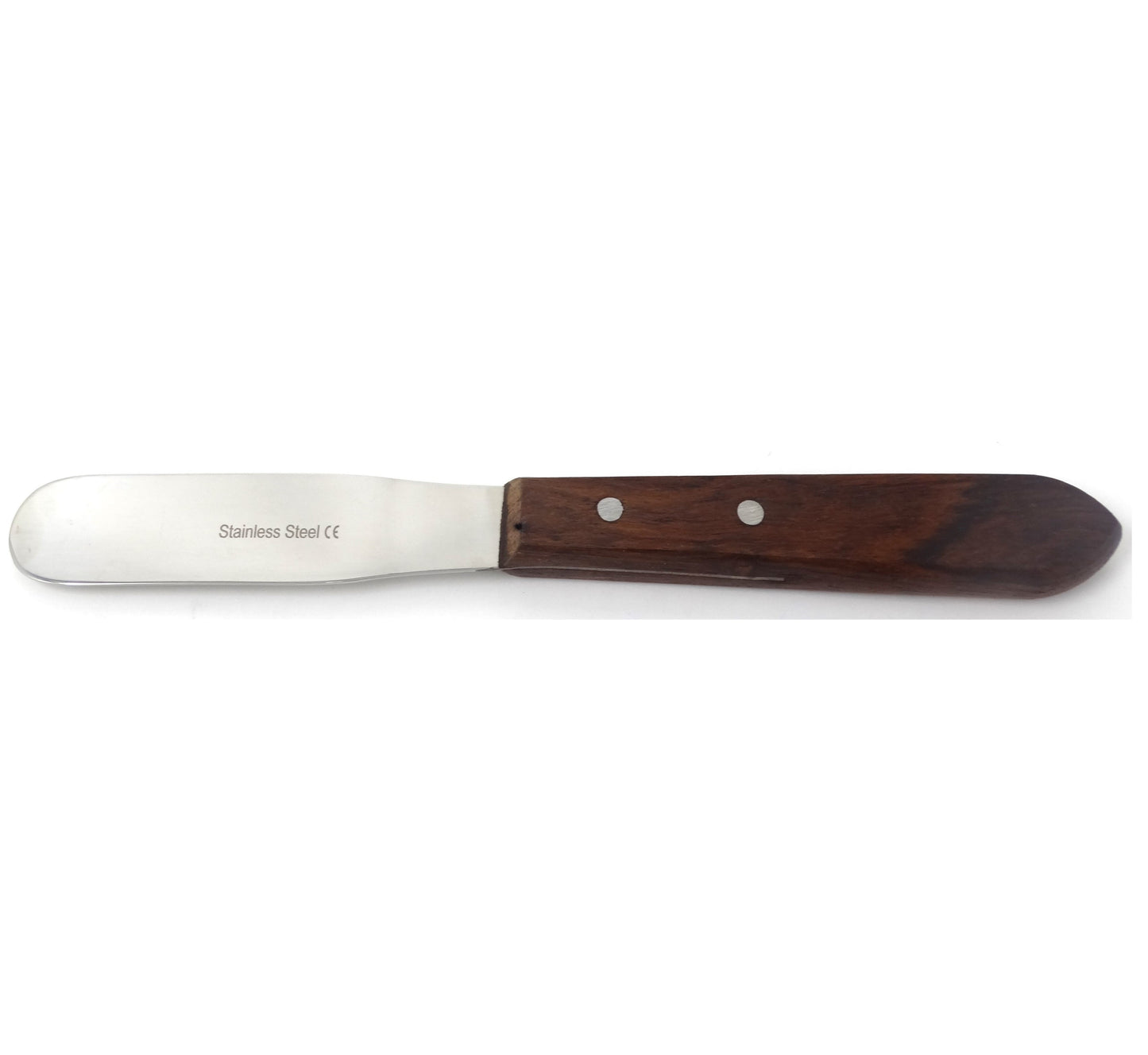 Stainless Steel Spatula Kitchen Utensil Chefs Knives Baking Tool - 3" Polished Blade, Wood Handle
