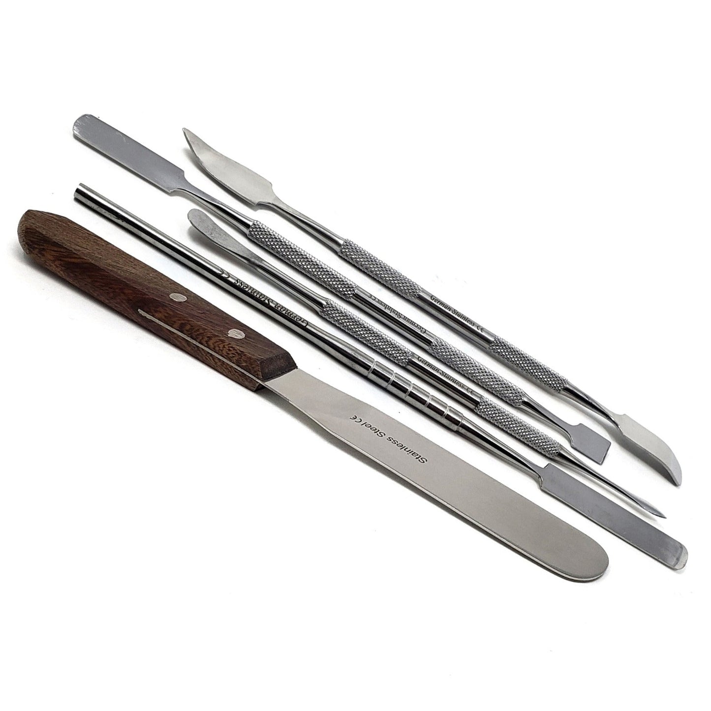 5 Pcs Stainless Steel Lab Spatulas Set Wax Carvers Tools
