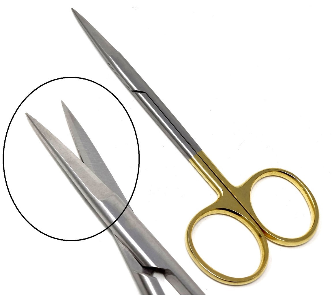TC Dissecting IRIS Fine Point Scissors, 4.5", Straight, Stainless Steel