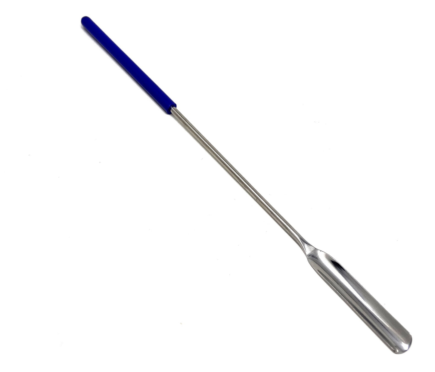 IMS-VL003 Stainless Steel Micro Lab Scoop Half Rounded Spoon Spatula Sampler, with Vinyl Handle 9"
