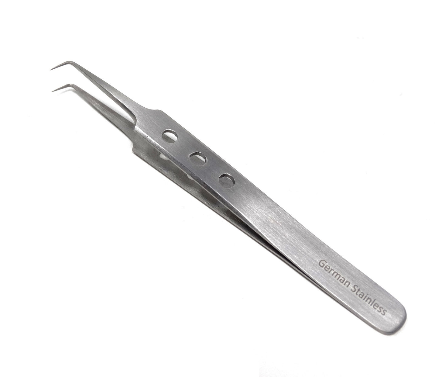 Stainless Steel Micro Surgical Forceps Tweezers Right Angle 90 Degree, Fenestrated