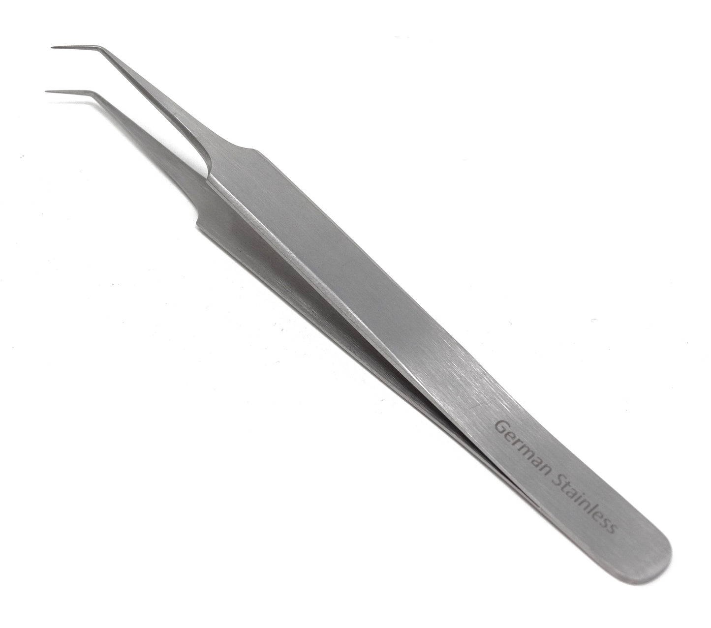 Stainless Steel Micro Surgical Forceps Tweezers A Type Angled, Fine Point