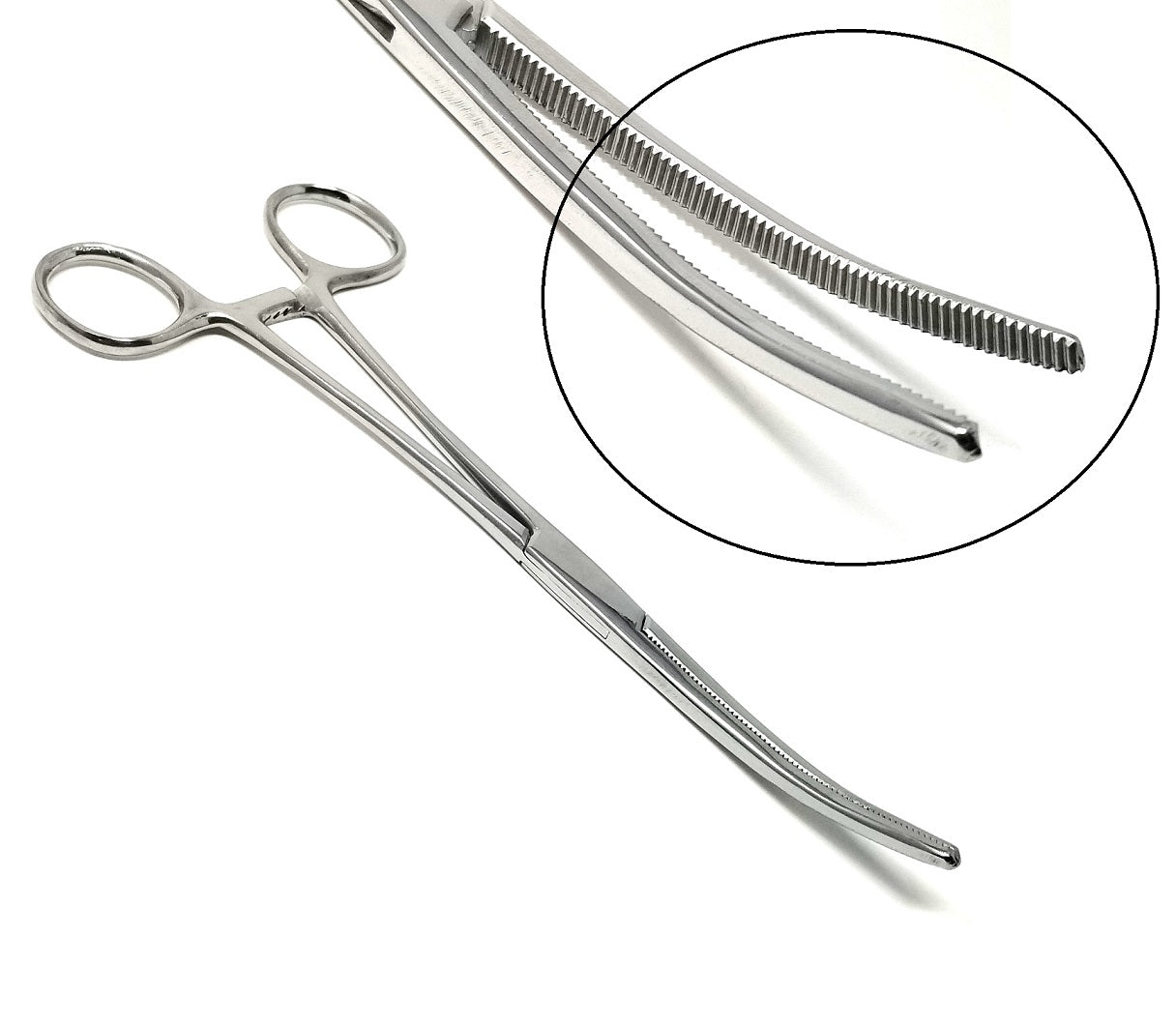 Pean Full Serrated Hemostat Forceps 12", Curved, Stainless Steel