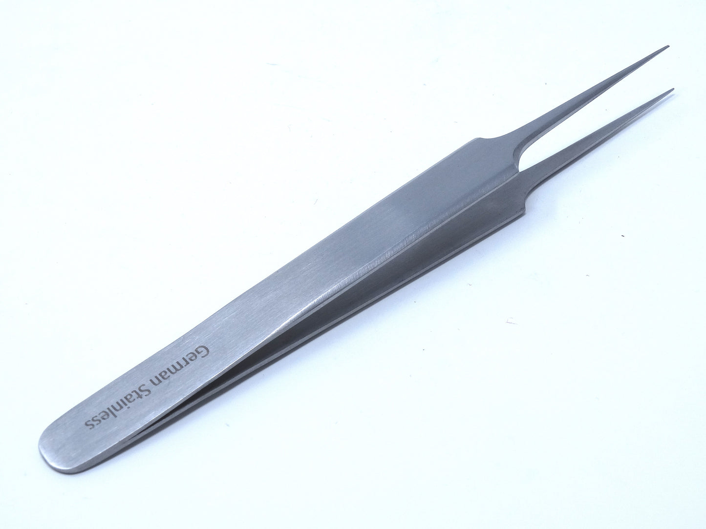 Stainless Steel Micro Surgical Forceps Tweezers A Type Straight, Ridged Handle, Fine Point