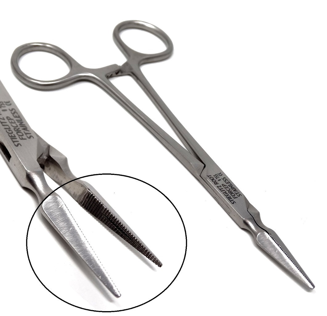 Stieglitz Root Fragment Forceps #755 Tapered Jaws Straight 5.5"