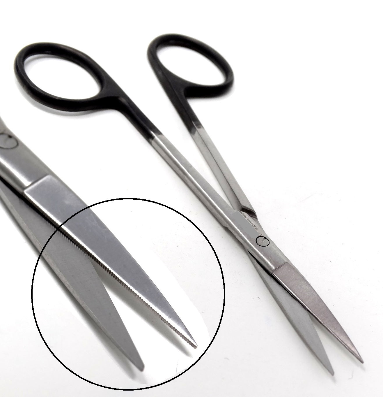 Supercut IRIS Dissecting Scissors 4.5" Straight, One Serrated Blade, Stainless Steel