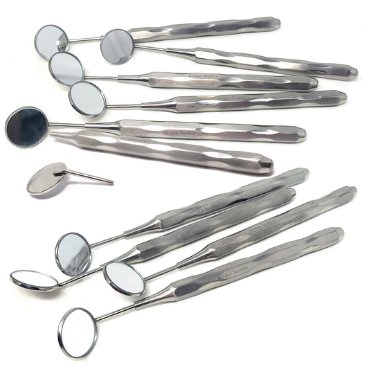 Dental Mouth Mirror #5 with Hollow Handle, Stainless Steel, Pack of 10 Pcs