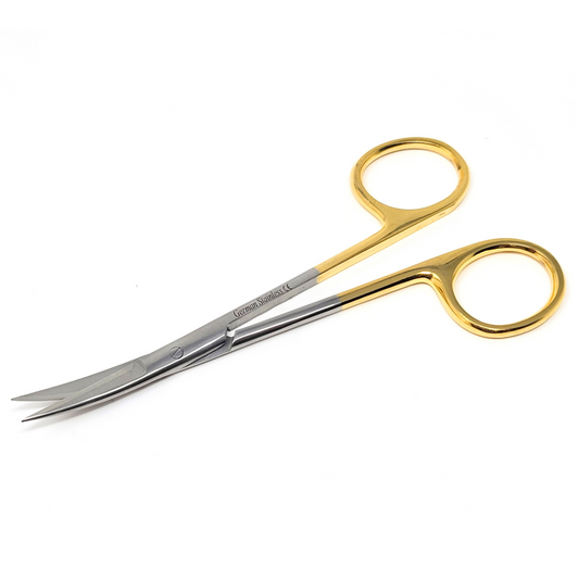 TC Dissecting IRIS Fine Point Scissors, 4.5", Curved, Stainless Steel