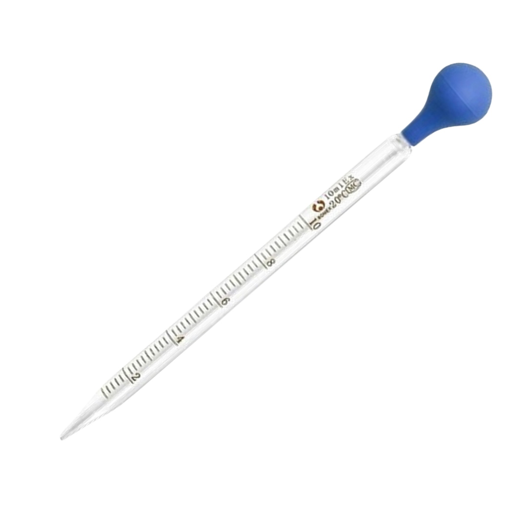 10ml Graduated Dropper Glass Pipette Scale Line Lab Liquid Dropping Pi ...