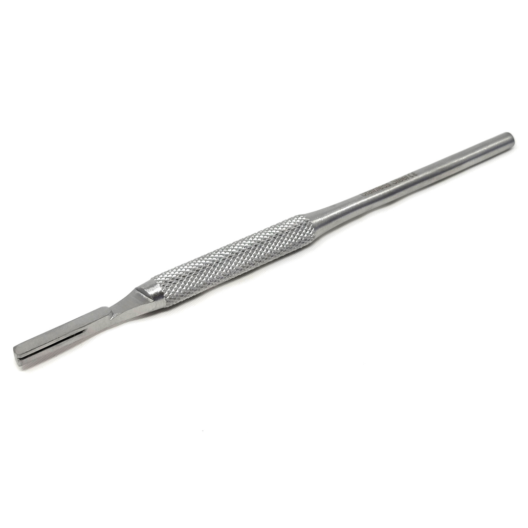 Premium Quality Round Grip Scalpel Handle #4, Stainless Steel ( Fits Size 20-26 Scalpel Blades )