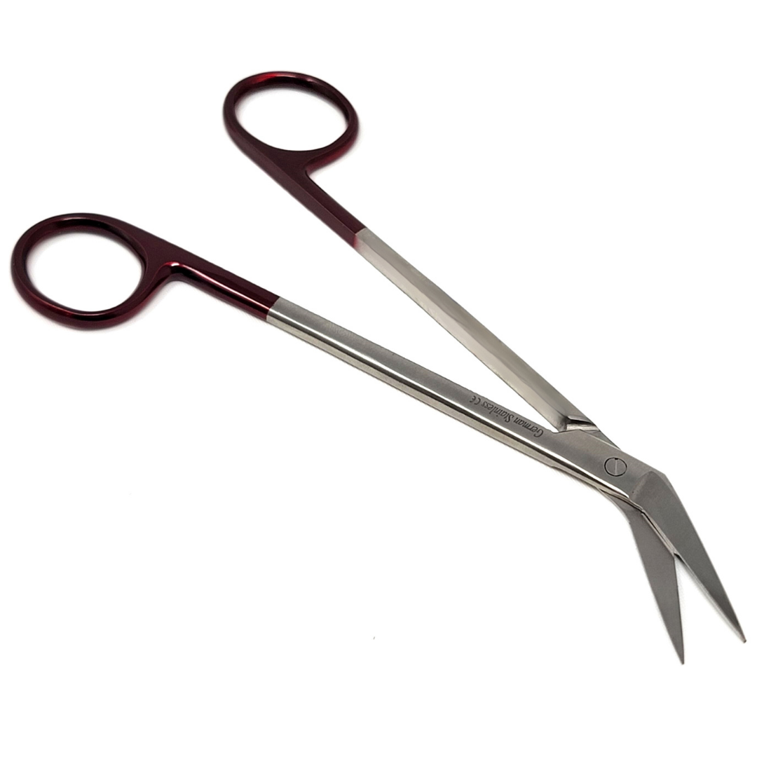 SUPERCUT Kelly Gum Scissors Angled Blades 6" Micro IRIS Dissecting Shears, Stainless Steel