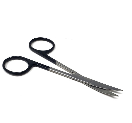 Supercut IRIS Dissecting Scissors 4.5" Curved, One Serrated Blade, Stainless Steel