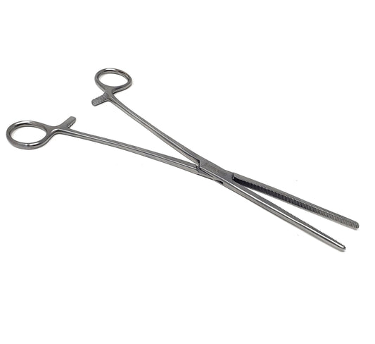 Pean Hemostat Forceps 10", Straight, Full Serrated, Stainless Steel