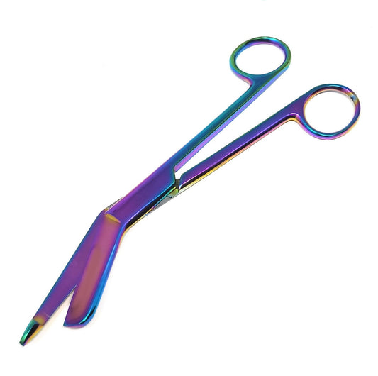 Bandage Scissors 7.25", Stainless Steel, Multicolor