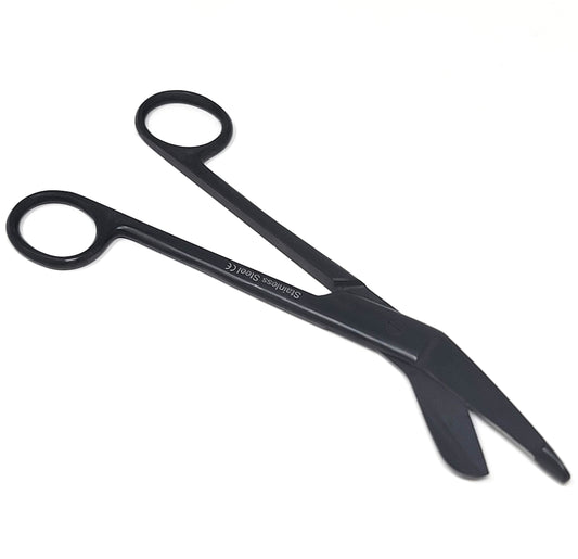 Bandage Scissors 7.25" (18.4cm), Stainless Steel, Black