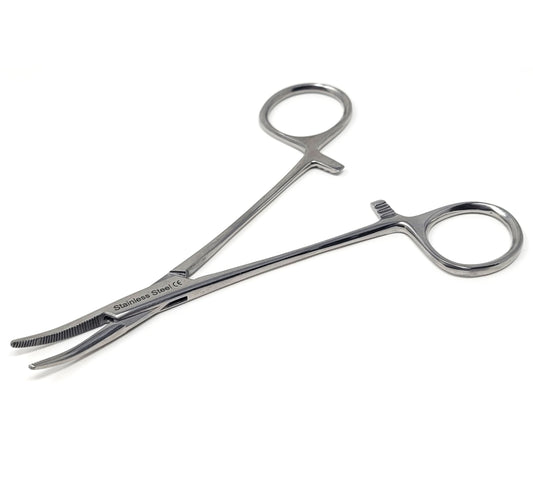 Mosquito Hemostat Forceps 5" (12.7cm) Curved, Stainless Steel