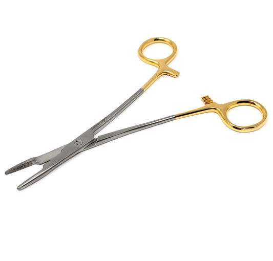 Gold Handle Olsen Hegar Needle Holder 6.5", Stainless Steel