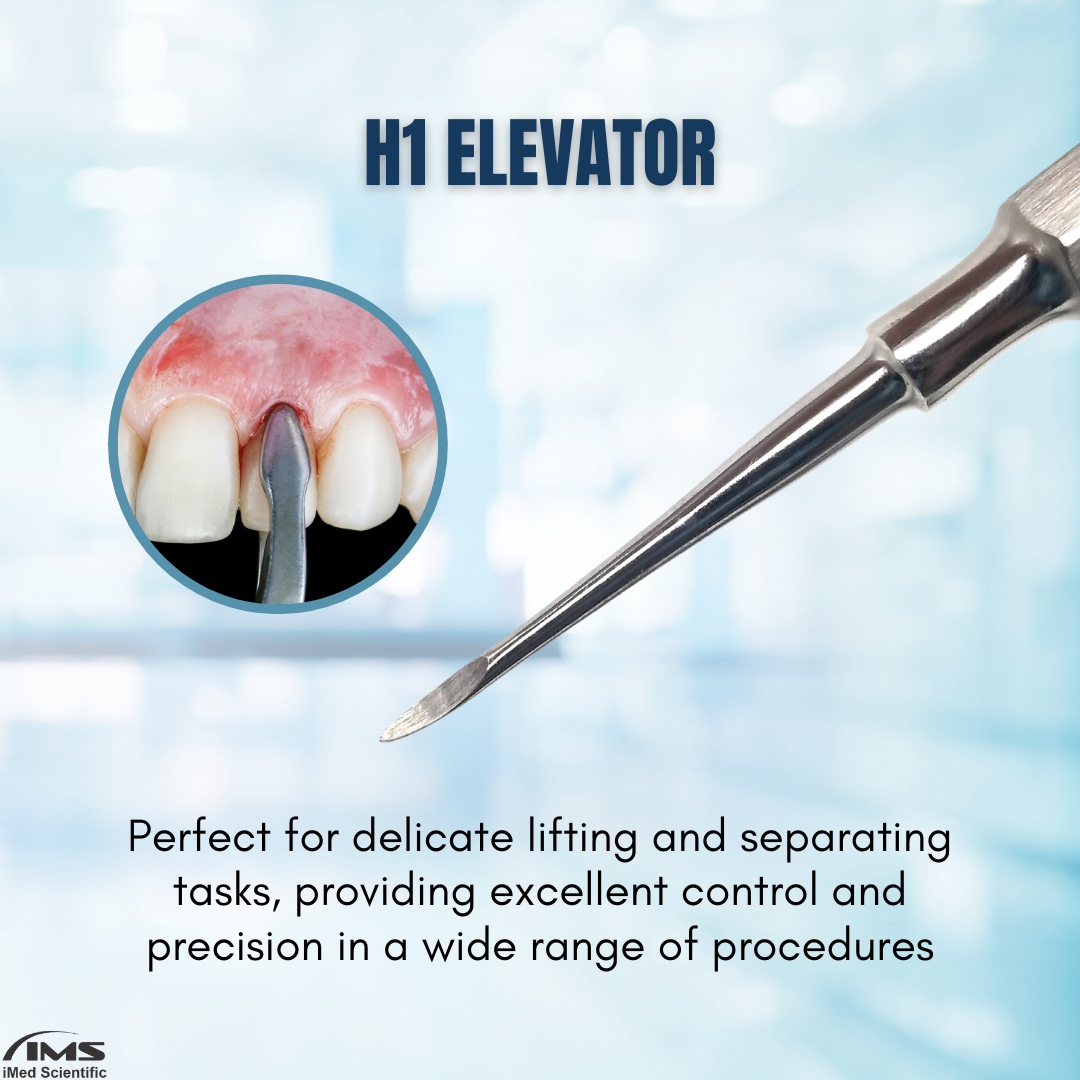 Heidbrink Dental Root Pick Elevator H1, Stainless Steel