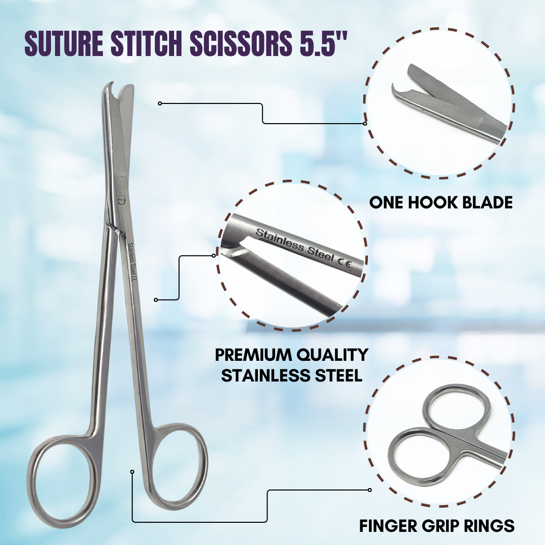 Suture Stitch Straight 5.5" Stainless Steel Shears