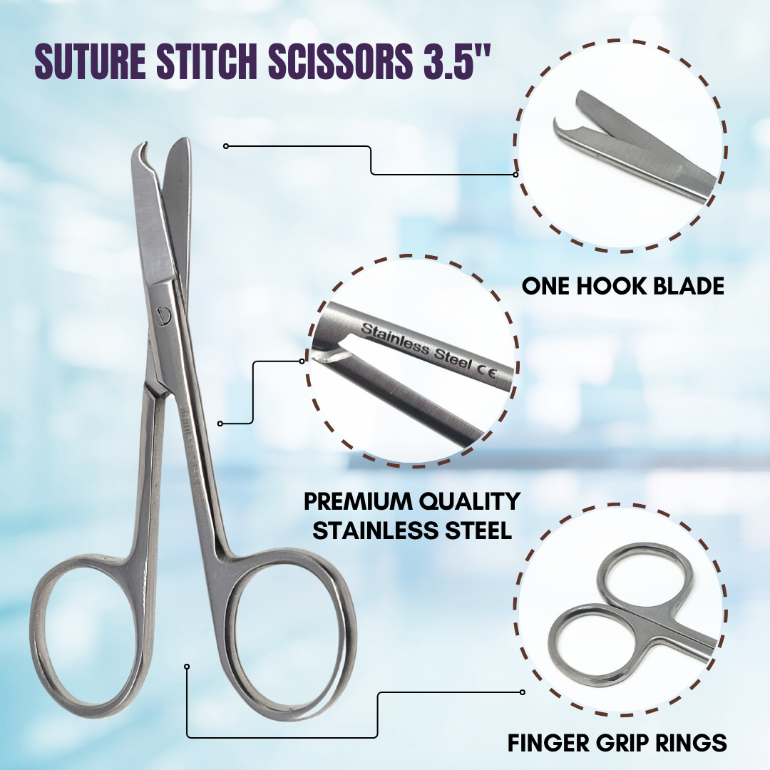 Suture Stitch Straight 3.5" Stainless Steel Shears