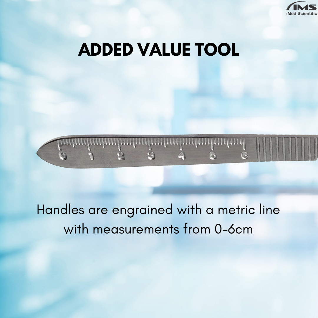 Premium Quality Scalpel Handle #3, With Graduated / Scale Handle, Stainless Steel ( Fits Size 9-16 Scalpel Blades )