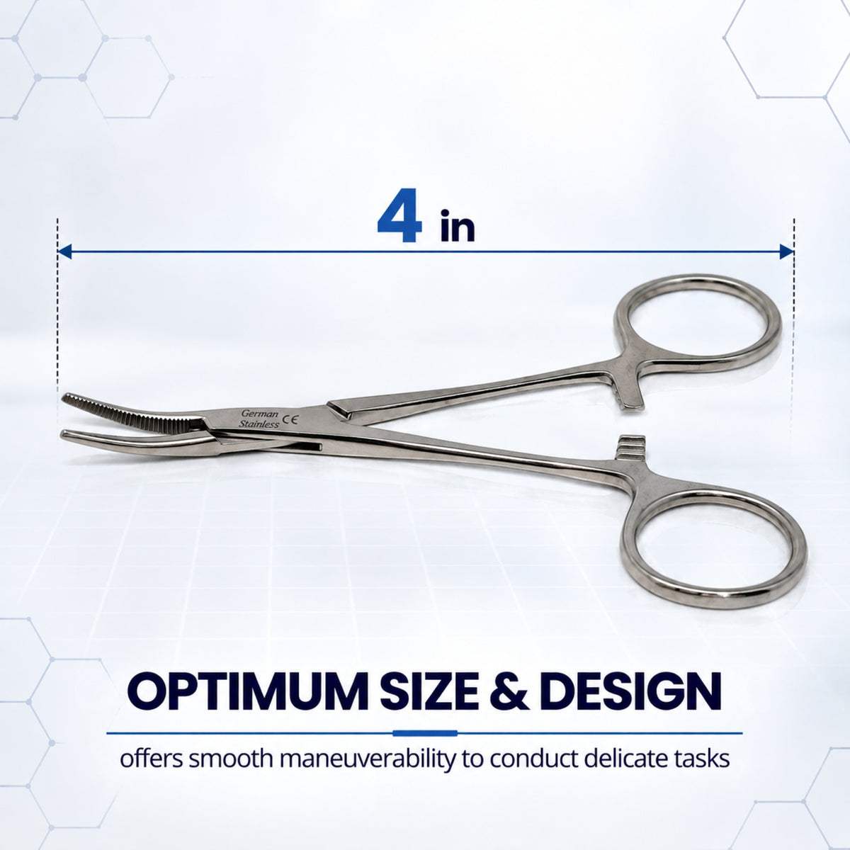 Mosquito Hemostat Forceps 4" Curved, Stainless Steel