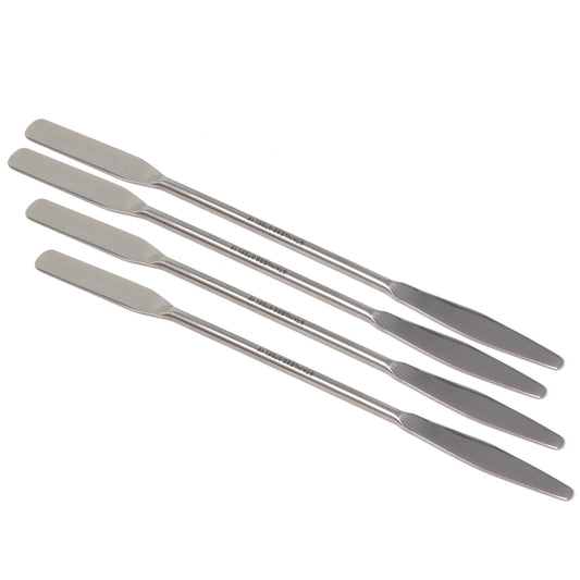 IMS-RDTP9-4 Stainless Steel Double Ended Micro Lab Spatula Sampler, Round & Tapered Arrow End, 9" Length, 4/Pack