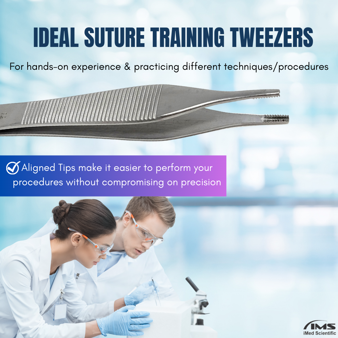 Adson Brown Forceps 9x9Teeth, 4.75" Straight Tweezers, Stainless Steel