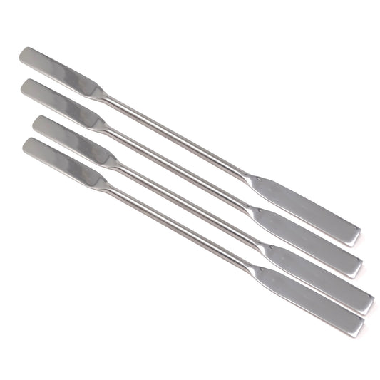 IMS-SQRD4-7 Stainless Steel Double Ended Micro Lab Spatula Sampler, Square & Round End, 7" Length, 4/Pack