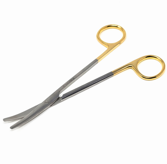 TC Metzenbaum Dissecting Scissors, 5.75" Slim Shears, Curved, Stainless Steel