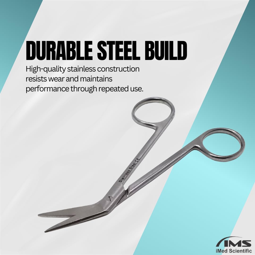 Angled IRIS Dissecting Scissors 4.5", Stainless Steel
