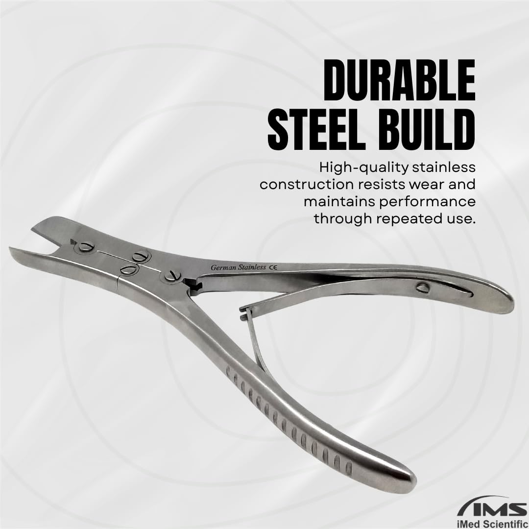 Double Action Bone Cutter 7.25", Straight Blades, Stainless Steel