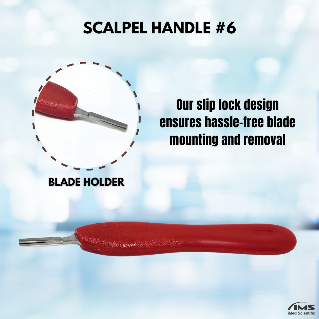 Scalpel Handle #6 , Stainless Steel (Fits Size 20-26 Scalpel Blades)