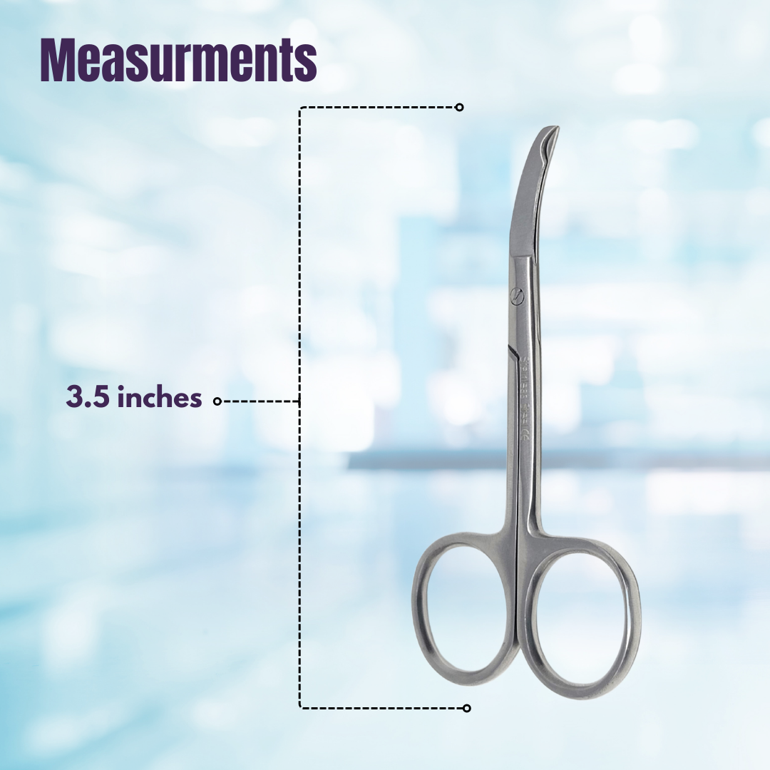 Northbent Suture Stitch Curved Scissors 3.5" Stainless Steel Shears