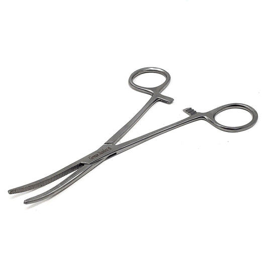 Pean Hemostat Forceps 6.25", Curved, Full Serrated, Stainless Steel